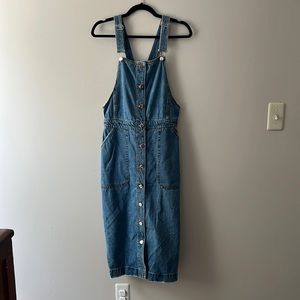 H&M denim overall dress